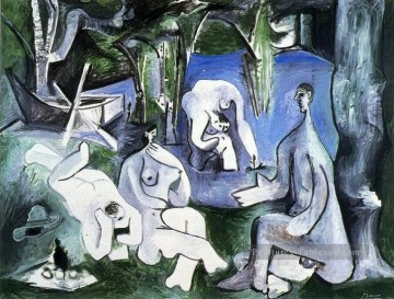 Déjeuner sur l’herbe après Manet 5 1961 cubisme Pablo Picasso Peinture à l'huile